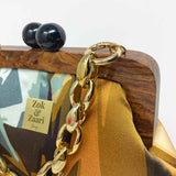 Anthro Digital Print Frame Handbag