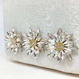 Zok and Zaari Cyan Brocade Clutch Handbag