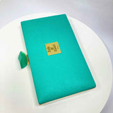 Cyan Faux Leather Clutch Handbag