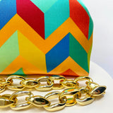 Zok and Zaar Digital Print Handmade Frame teakwood wrist handbag