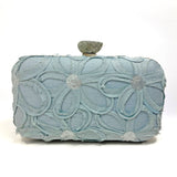 Zok and Zaari Grey Net Clutch Handbag Purse