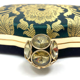 Zok and Zaari Gold Brocade Clutch Handbag