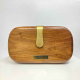 Big Box Wood Clutch Handbag