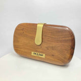 Big Box Wood Clutch Handbag