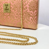 Zok and Zaari Pink Brocade Silk Clutch handbag