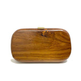 Big Box Wood Clutch Handbag