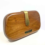 Big Box Wood Clutch Handbag