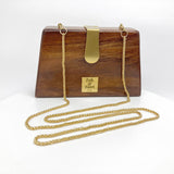 Zok and Zaari Wooden Clutch handbag