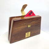 Zok and Zaari Wooden Clutch handbag