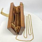 Zok and Zaari Wooden Clutch handbag