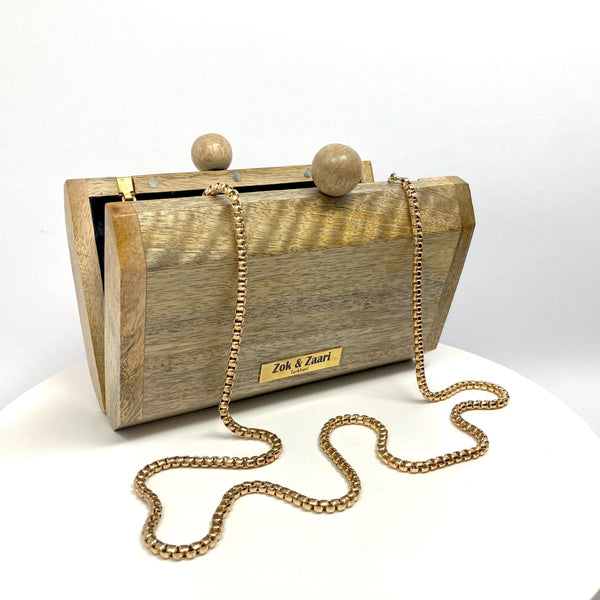 We've a collection of wooden clutch handbags!