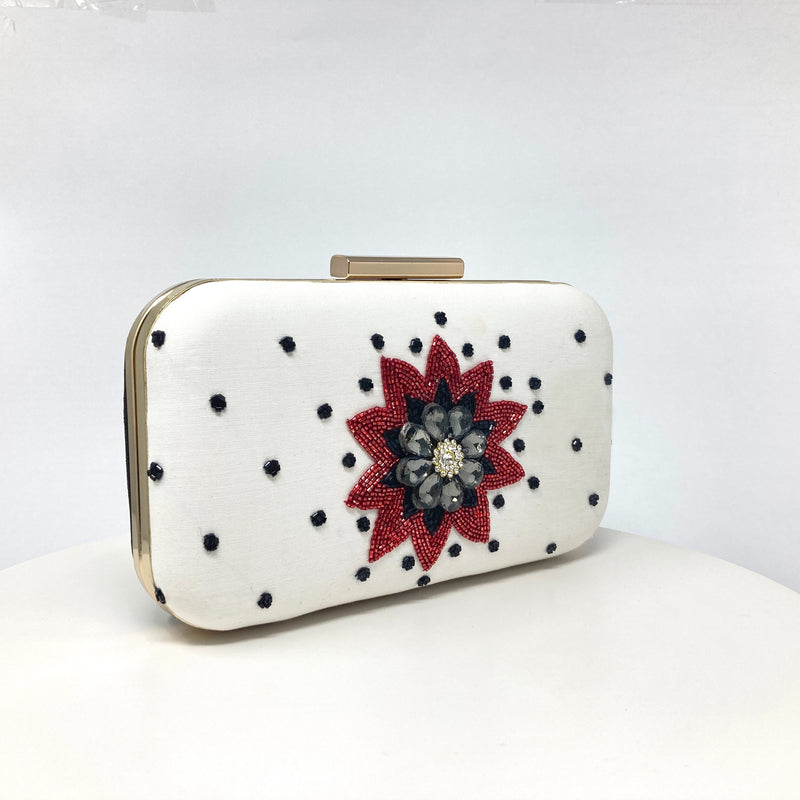 Black and White Evening Clutch Handbag