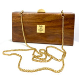 Bottom Wide Wooden Handbag