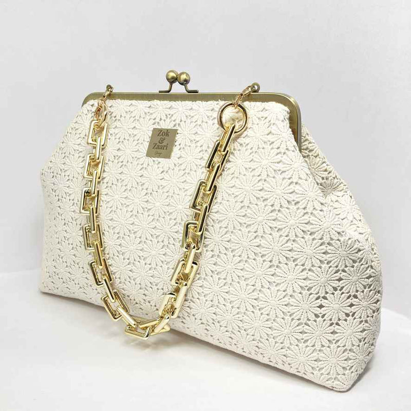 Large Crochet Vintage Handbag