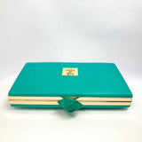 Cyan Faux Leather Clutch Handbag