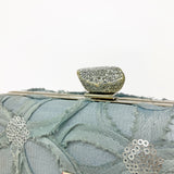 Zok and Zaari Grey Net Clutch Handbag Purse