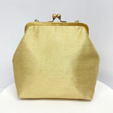 Zok and Zaari Gold Brocade Metal Handmade Frame wrist handbag