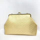 Zok and Zaari Gold Brocade Metal Handmade Frame wrist handbag