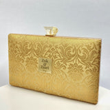 Zok and Zaari Gold Brocade Clutch Handbag