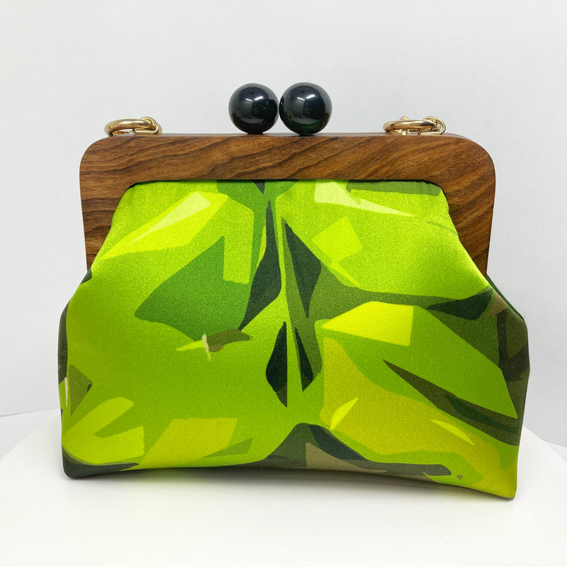 Zok and Zaari Digital Printing Teakwood wrist handbag