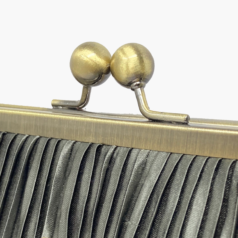 Pleated Biggie Frame Handbag