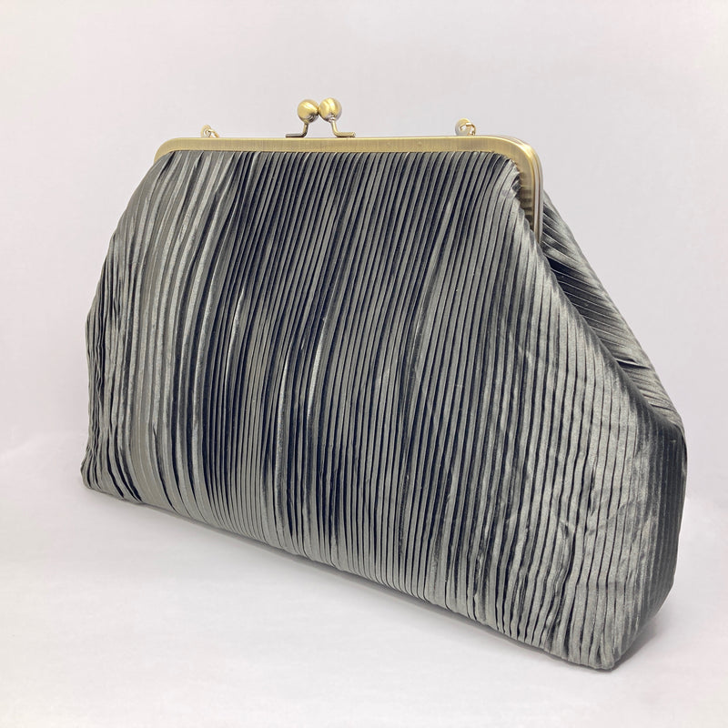 Pleated Biggie Frame Handbag