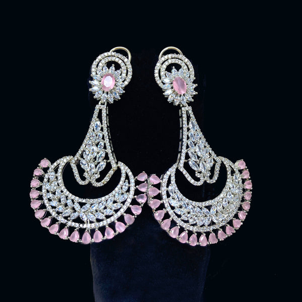 Baby Pink Chandeliers Earrings
