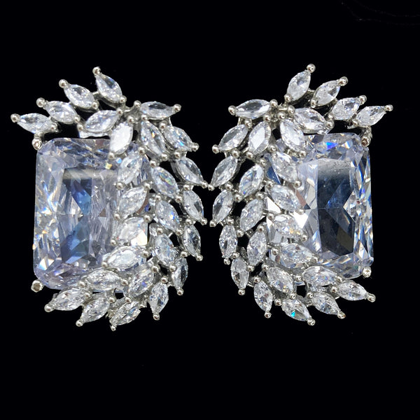 Navy Crystal Earrings