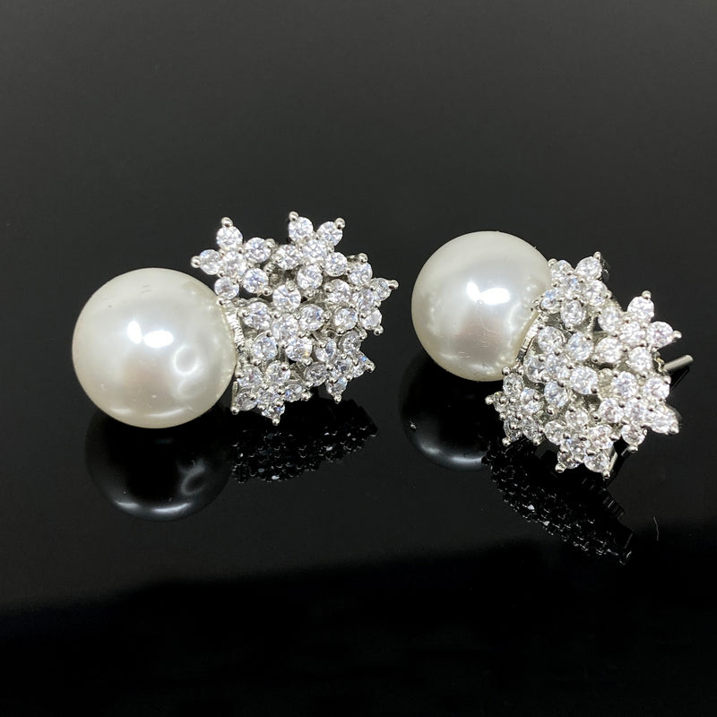 Crystal Pearl Earrings