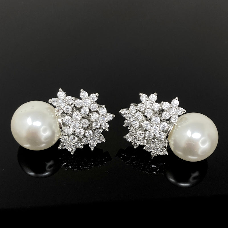 Crystal Pearl Earrings