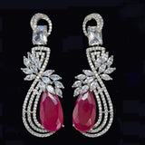 Crystal Maroon Earrings