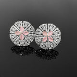 Baby Pink Circle Earrings