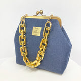 Demin Frame Handbag