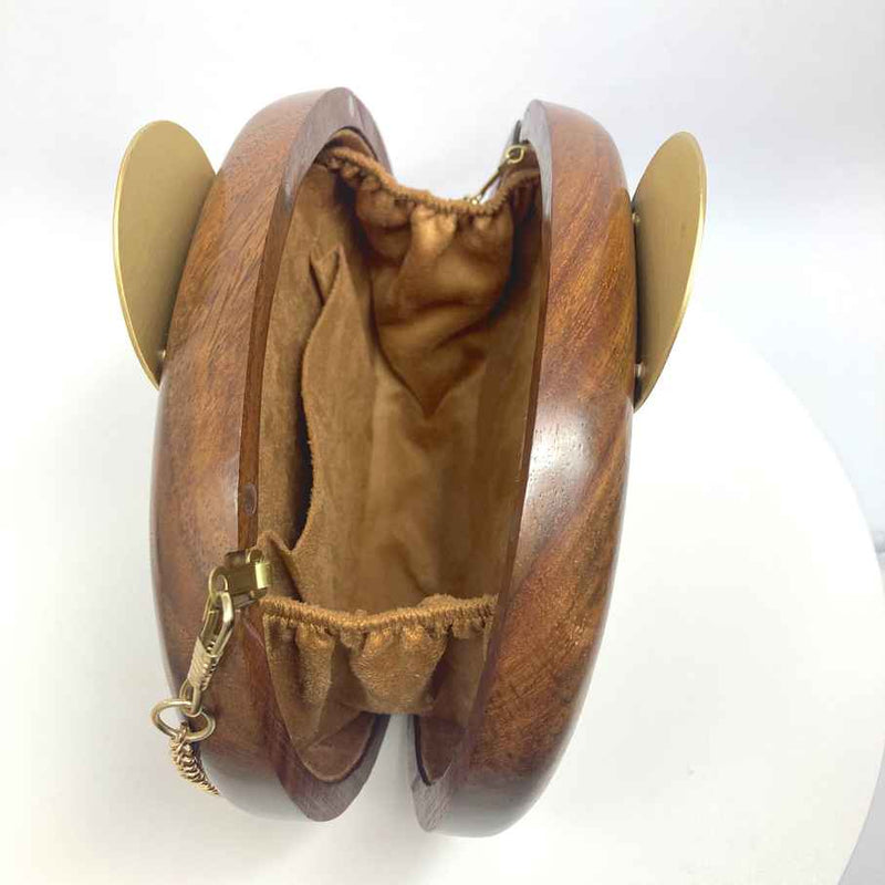 Oval Wooden Handbag