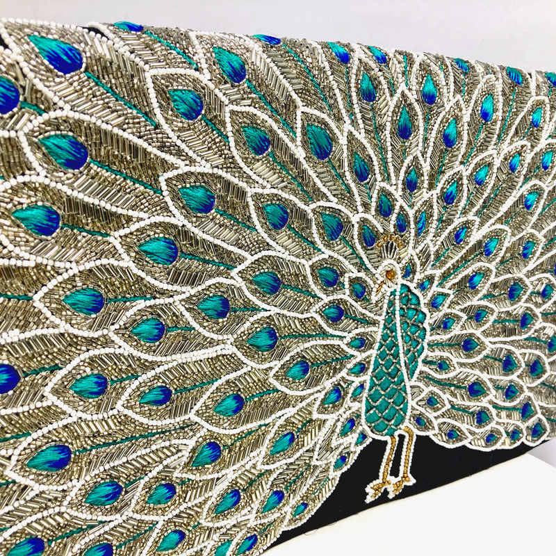 Zok and Zaari Hand embroidered black purse