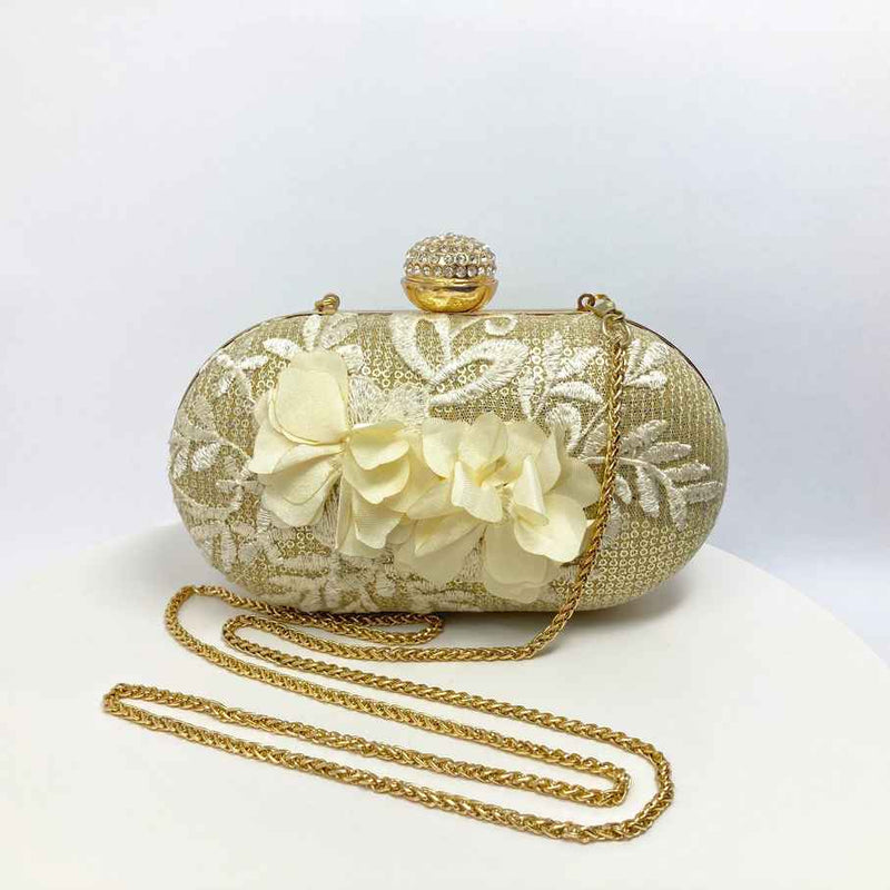 Shimmer Gold Clutch Handbag