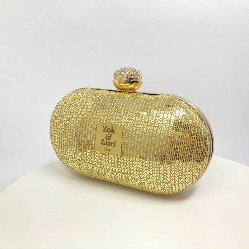 Shimmer Gold Clutch Handbag