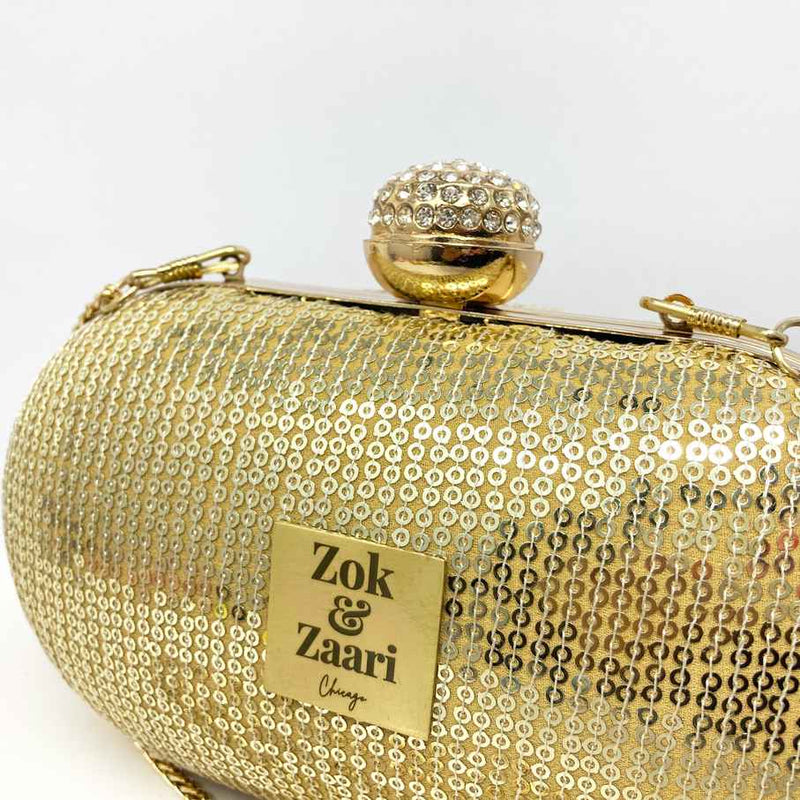 Shimmer Gold Clutch Handbag