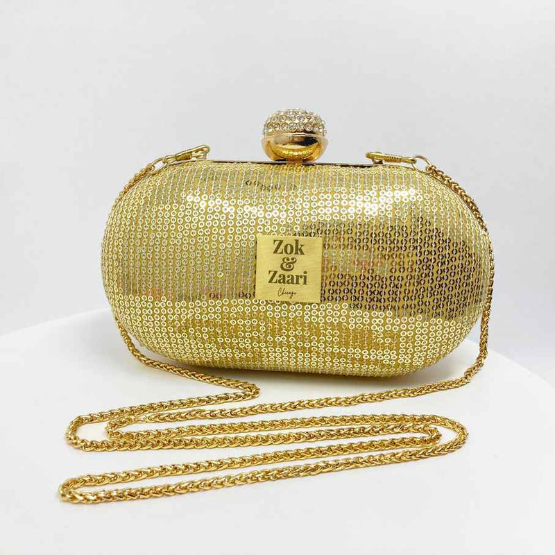 Shimmer Gold Clutch Handbag