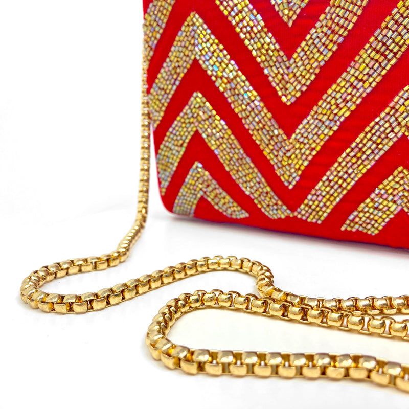 Zok and Zaari Hand embroidered clutch handbag