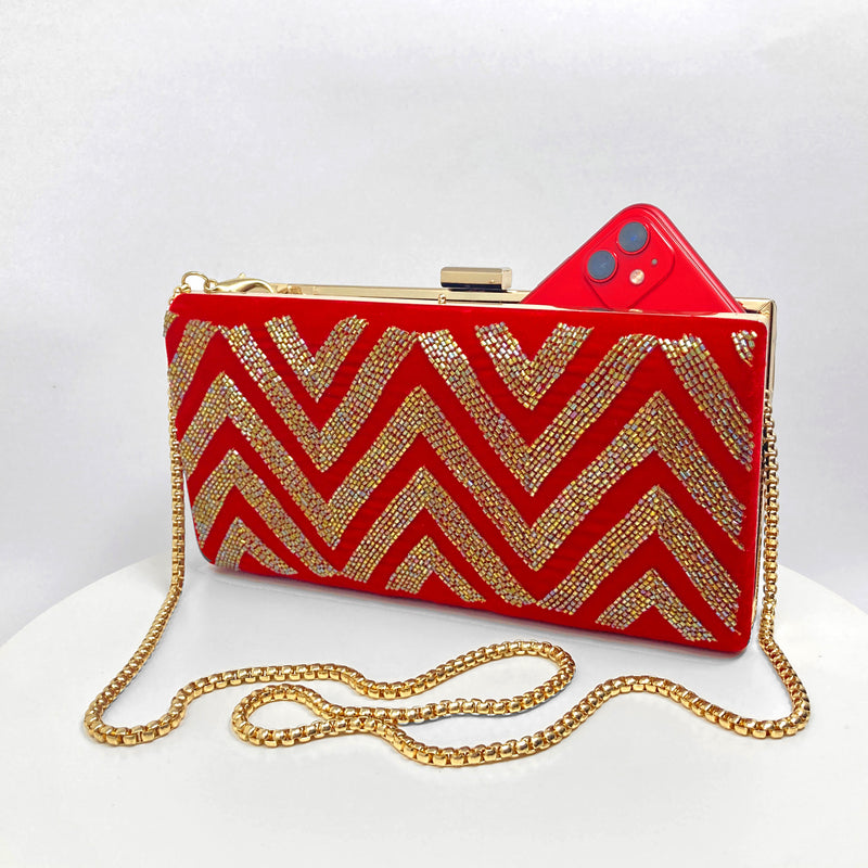 Zok and Zaari Hand embroidered clutch handbag