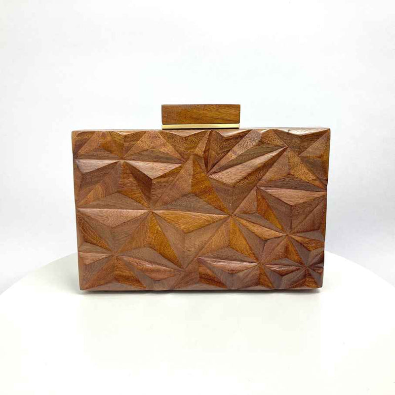 Prizm Wood Clutch Handbag