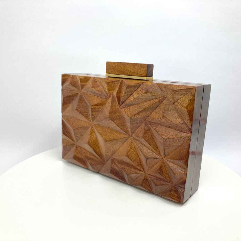 Prizm Wood Clutch Handbag