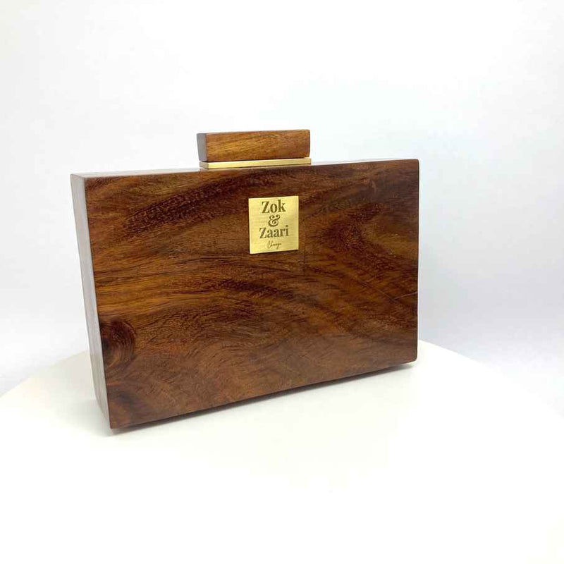 Prizm Wood Clutch Handbag