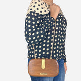 Big Box Wood Clutch Handbag