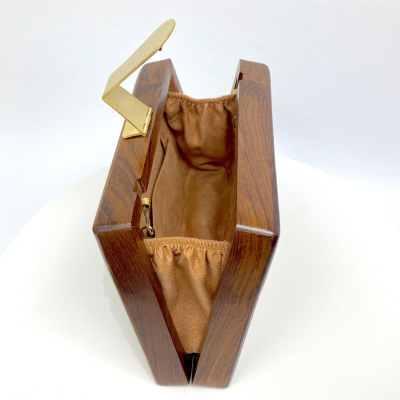 Zok and Zaari Wooden Clutch handbag