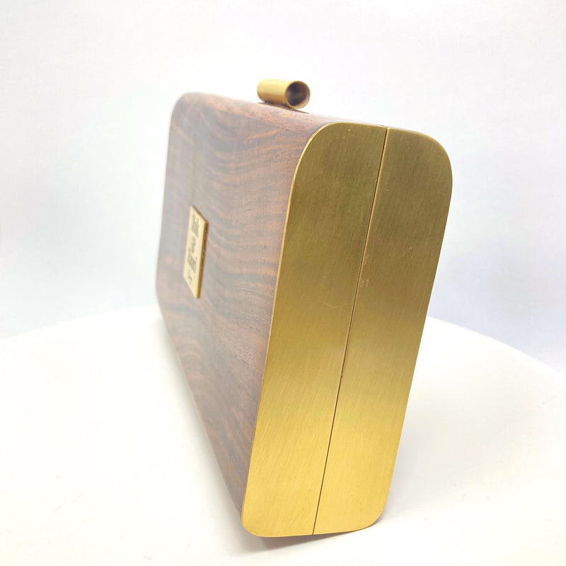 Zok and Zaari Wooden Clutch handbag