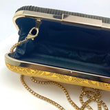 Zok and Zaari Yellow Brocade Clutch Handbag