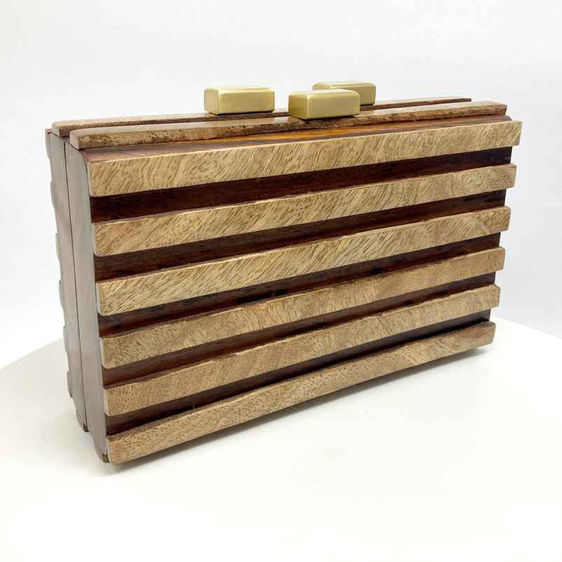 Zebra Wooden Handbag